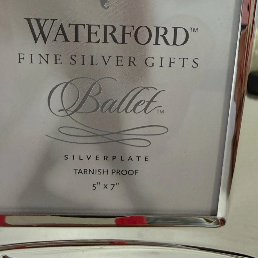 Vintage Waterford Ballet Ribbon Silver 5x7 Picture Frame Wedding Engagement